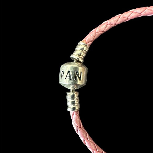 Pandora Pink Leather Bracelet with Silver Clasp - Picture 2 of 4